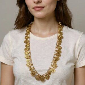 Talbot Gold Pleated Necklace